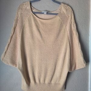 Coldwater Creek Loose-Knitted Round Neck Pullover Blouse Sweater Size M (10-12)